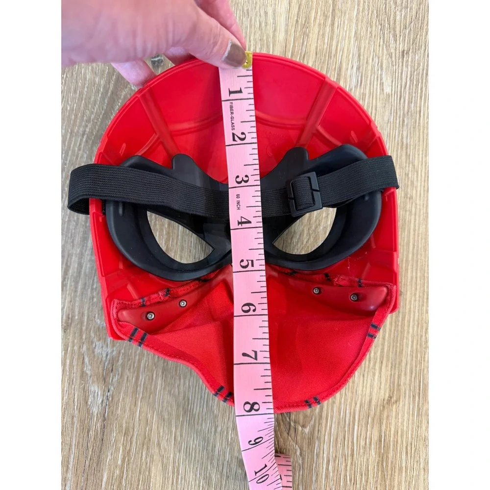 Marvel Spider-Man Gorpcore Costume Mask Kids OS Red Black Webbed Adjustable